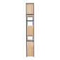 Βιβλιοθήκη Fifer pakoworld σε oak-μαύρη απόχρωση 120x28x185εκ