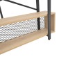 Βιβλιοθήκη Fifer pakoworld σε oak-μαύρη απόχρωση 120x28x185εκ