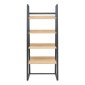 Βιβλιοθήκη Ryder pakoworld σε oak-μαύρη απόχρωση 75x36x185εκ