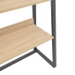 Βιβλιοθήκη Ryder pakoworld σε oak-μαύρη απόχρωση 75x36x185εκ