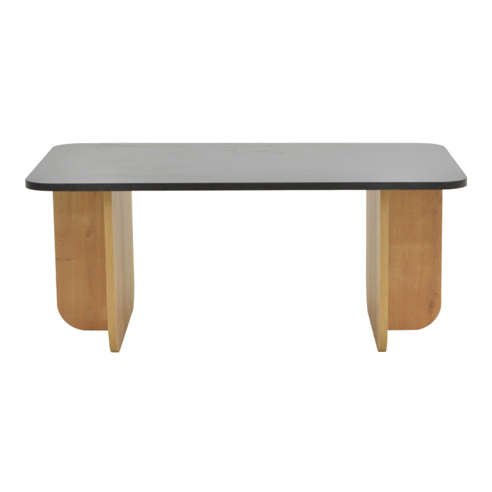 Τραπέζι Beca pakoworld σε oak-μαύρο απόχρωση 100x60x42εκ