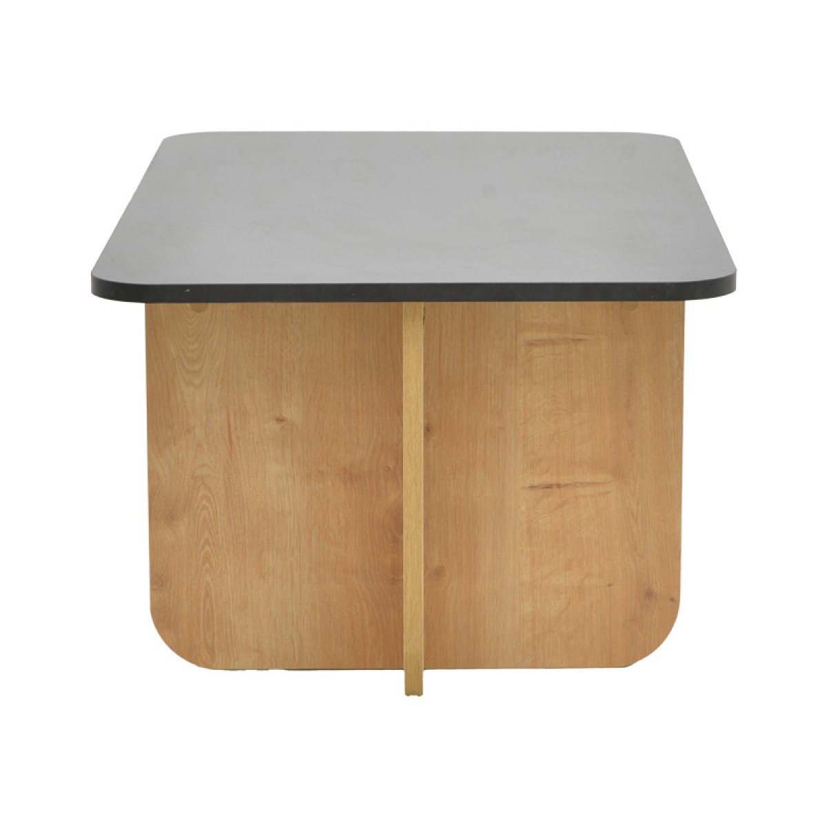Τραπέζι Beca pakoworld σε oak-μαύρο απόχρωση 100x60x42εκ