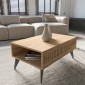 Τραπέζι Marla pakoworld σε oak απόχρωση 90x56x40εκ