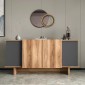 Μπουφές Aramos pakoworld σε ανθρακί - oak απόχρωση 180x45x80εκ