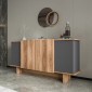 Μπουφές Aramos pakoworld σε ανθρακί - oak απόχρωση 180x45x80εκ
