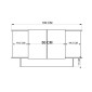 Μπουφές Aramos pakoworld σε ανθρακί - oak απόχρωση 180x45x80εκ
