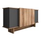 Μπουφές Aramos pakoworld σε ανθρακί - oak απόχρωση 180x45x80εκ