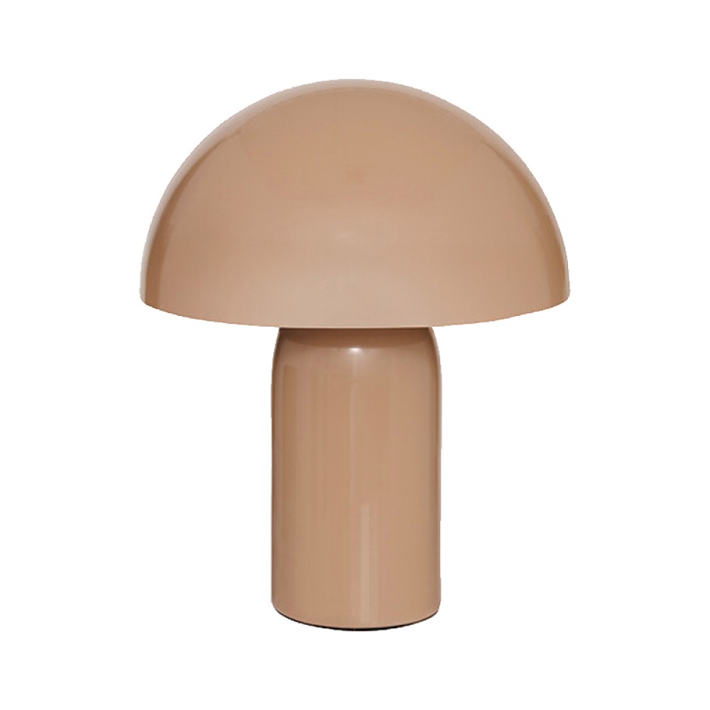 Επιτραπέζιο φωτιστικό Mushi pakoworld μέταλλο μπεζ Φ20x24,5εκ