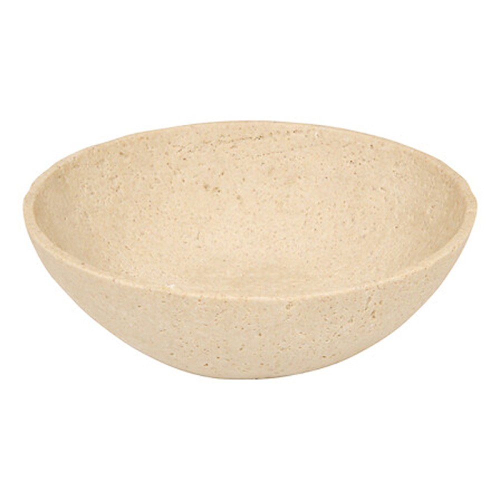 Διακοσμητικό μπωλ Serio pakoworld polyresin μπεζ Φ24.5x7.5εκ