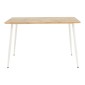 Τραπεζαρία Cuba-Parker pakoworld σετ 5τεμ sonoma-λευκό 120x80x75εκ