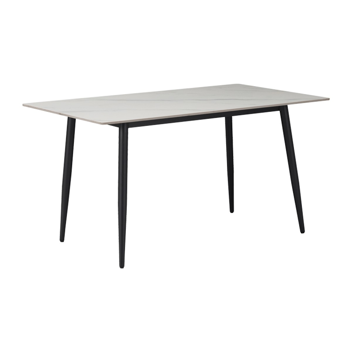 Τραπεζαρία Parker-Gustas pakoworld σετ 5τεμ sintered stone-μαύρο-ανθρακί 120x60x75εκ