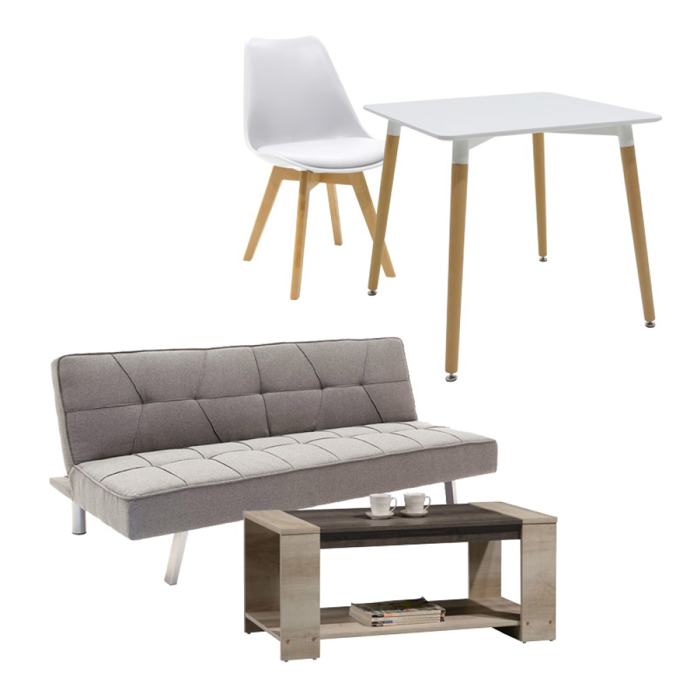 Φοιτητικό πακέτο επίπλων Smoothness pakoworld σετ 5τεμ