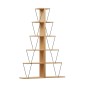 Βιβλιοθήκη mini Tars pakoworld sonoma-μαύρο 130x22x146εκ
