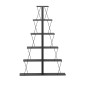 Βιβλιοθήκη mini Tars pakoworld ανθρακί-μαύρο 130x22x146εκ