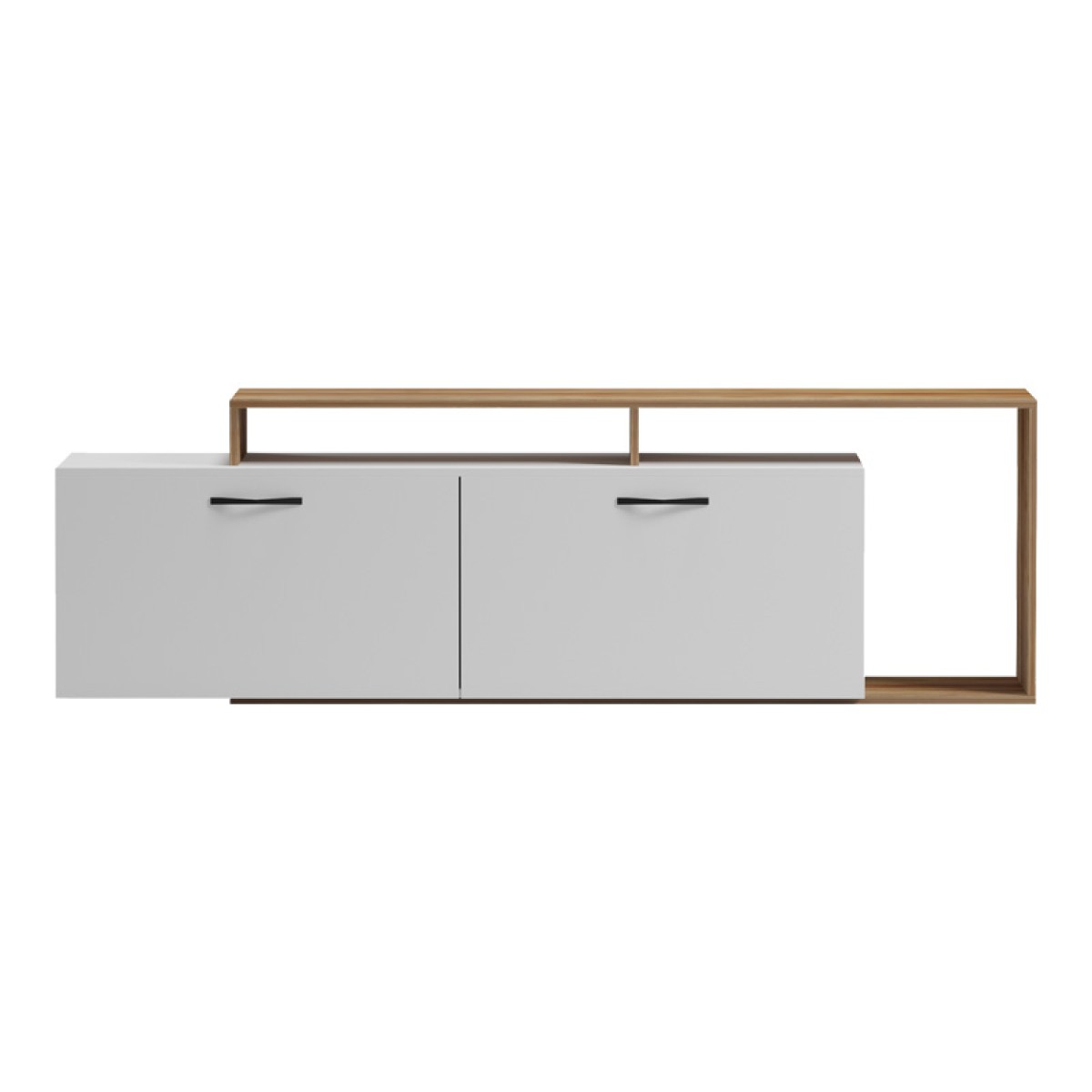 Έπιπλο τηλεόρασης Tobler pakoworld σε oak- λευκή απόχρωση 170x40x53εκ
