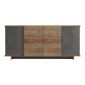 Μπουφές Zafore  pakoworld σε oak-γκρι μαρμάρου 180x45x80εκ