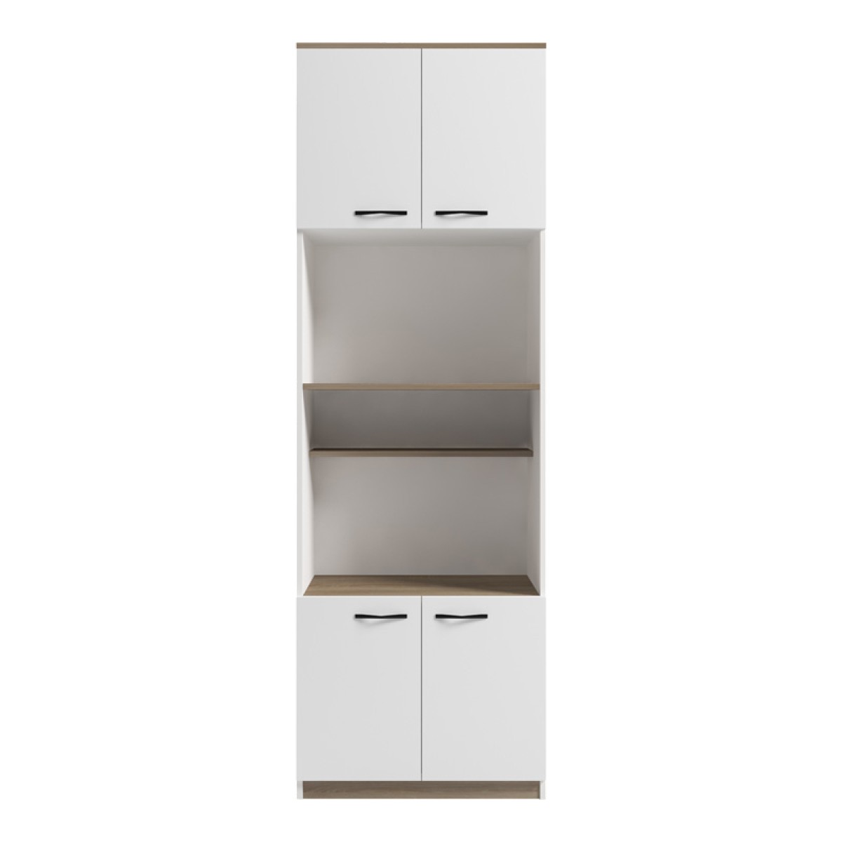 Ντουλάπα κουζίνας Rowan pakoworld σε λευκή-sonoma απόχρωση 60x42x182εκ
