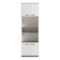 Ντουλάπα κουζίνας Rowan pakoworld σε λευκή-sonoma απόχρωση 60x42x182εκ