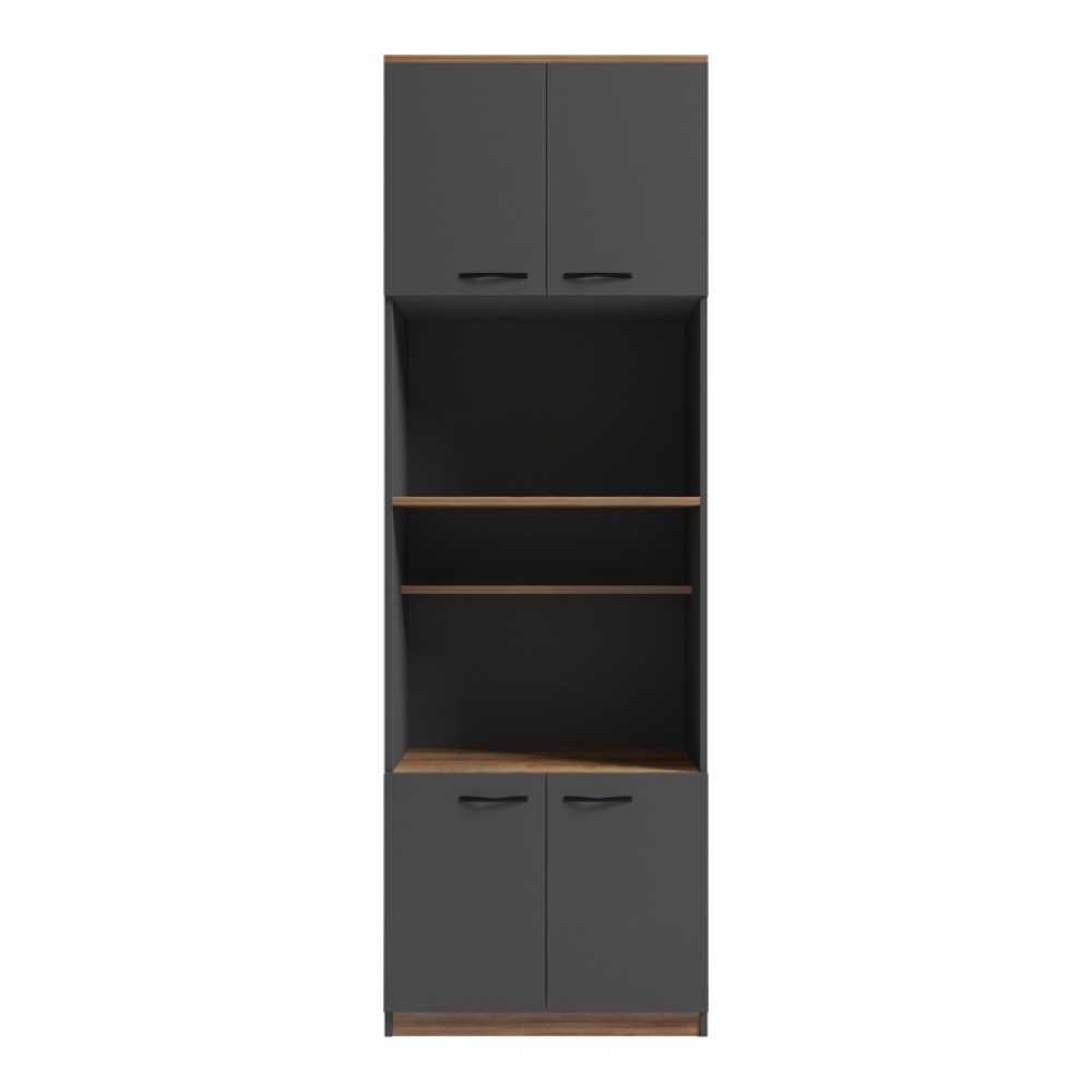 Στήλη Rowan pakoworld σε oak-ανθρακί απόχρωση 60x42x182εκ