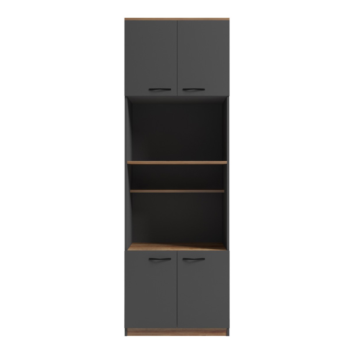 Στήλη Rowan pakoworld σε oak-ανθρακί απόχρωση 60x42x182εκ