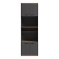 Στήλη Rowan pakoworld σε oak-ανθρακί απόχρωση 60x42x182εκ