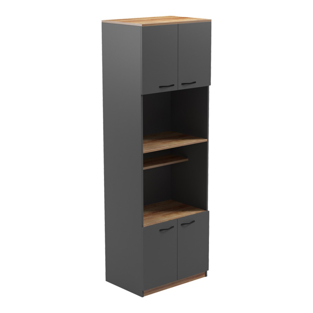 Στήλη Rowan pakoworld σε oak-ανθρακί απόχρωση 60x42x182εκ