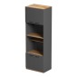 Στήλη Rowan pakoworld σε oak-ανθρακί απόχρωση 60x42x182εκ
