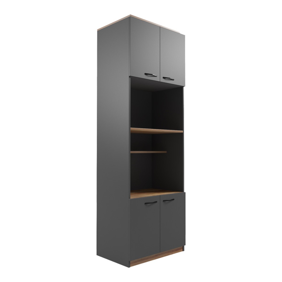 Στήλη Rowan pakoworld σε oak-ανθρακί απόχρωση 60x42x182εκ