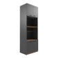 Στήλη Rowan pakoworld σε oak-ανθρακί απόχρωση 60x42x182εκ