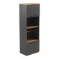 Στήλη Rowan pakoworld σε oak-ανθρακί απόχρωση 60x42x182εκ