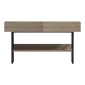 Κονσόλα Vien pakoworld σε sonoma-μαύρη απόχρωση 139x43x75.5εκ
