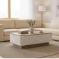 Τραπέζι σαλονιού Winey pakoworld σε sonoma-λευκή απόχρωση 90x60x31.5εκ