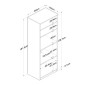 Ντουλάπα κουζίνας Rowan pakoworld σε oak-ανθρακί απόχρωση 60x42x182εκ