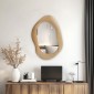 Καθρέπτης οβάλ Enola pakoworld mdf σε φυσική απόχρωση 54x2.5x80εκ