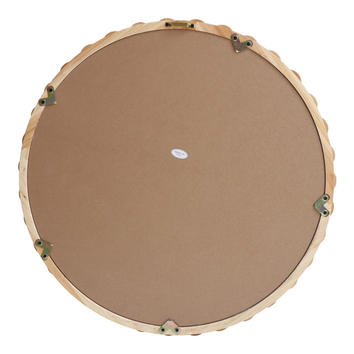 Καθρέπτης Specio pakoworld ξύλο σε φυσική απόχρωση Φ60x4.5εκ