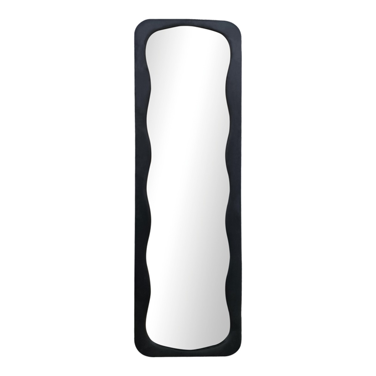 Καθρέπτης δαπέδου Lezour pakoworld βελούδο σε μαύρη απόχρωση 50x5x170εκ