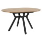 Tραπέζι Frances pakoworld επεκτεινόμενο MDF sonoma-μαύρο 100-140x100x75εκ