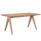 Τραπέζι Winslow pakoworld ξύλο rubberwood σε ανοιχτό καρυδί χρώμα 200x100x75εκ