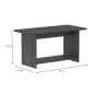 Τραπέζι Kumba pakoworld σε ανθρακί-wenge απόχρωση 80x40x42εκ