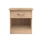 Κομοδίνο Kona pakoworld σε oak απόχρωση 40x34x42εκ