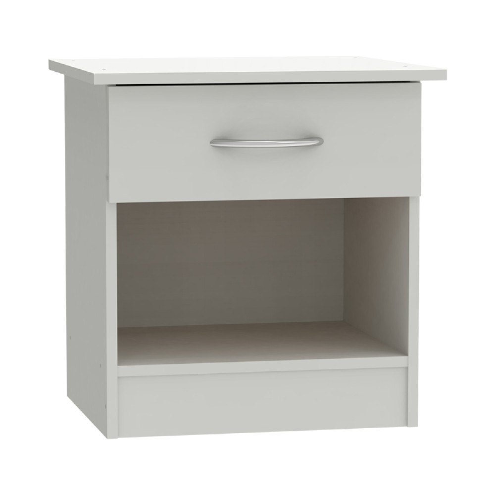 Κομοδίνο Kona pakoworld σε λευκή απόχρωση 40x34x42εκ