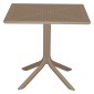 Τραπεζαρία Groovy-Halcyon pakoworld σετ 3τεμ PP cappuccino 80x80x74,5εκ.