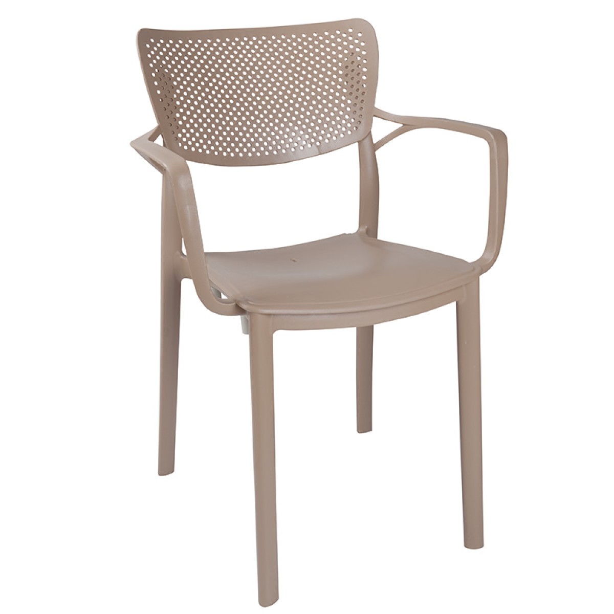 Τραπεζαρία Groovy-Frontline pakoworld σετ 5τεμ PP cappuccino 80x80x74,5εκ.