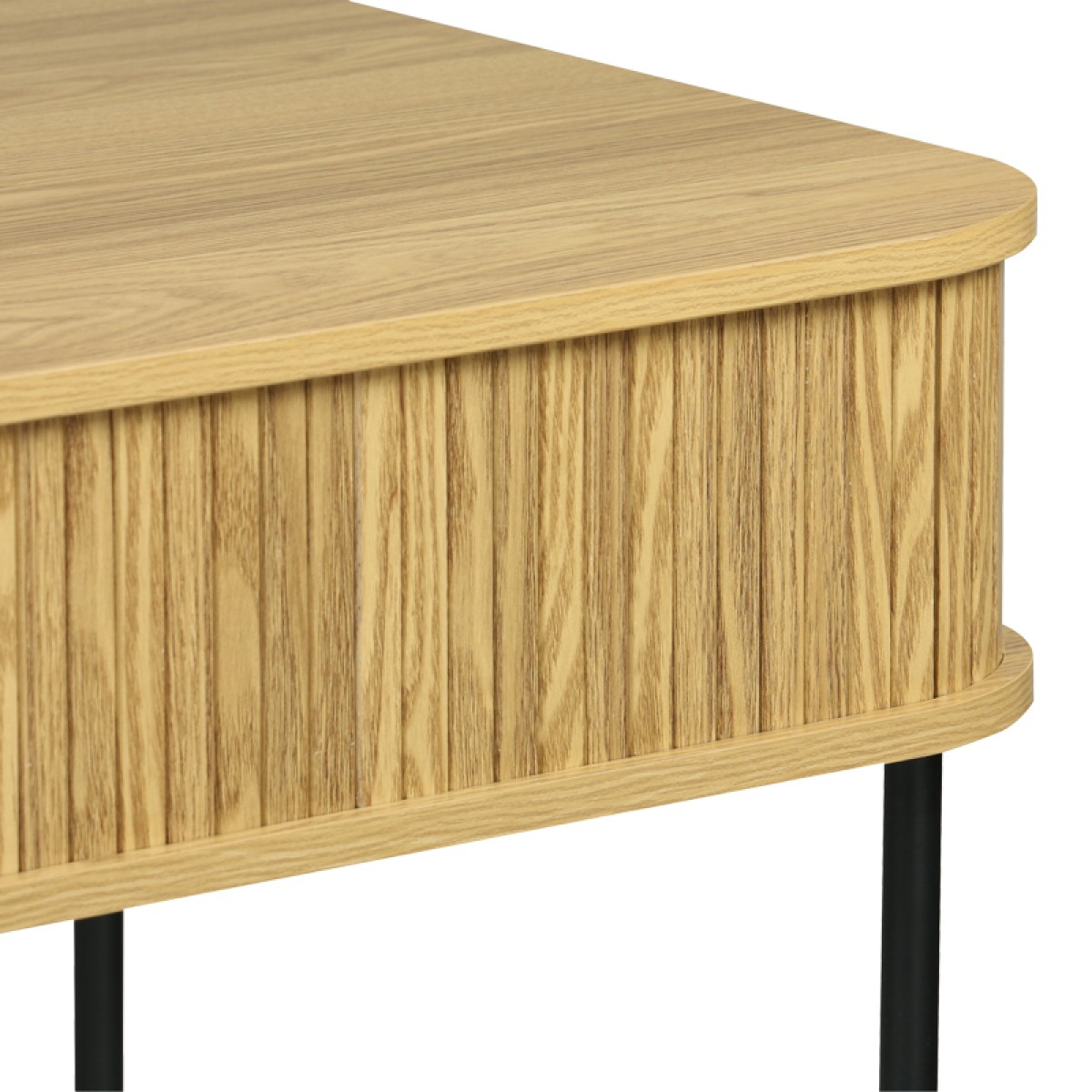 Γραφείο εργασίας Scandi pakoworld MDF/Metal σε φυσική απόχρωση με μεταλλικά μαύρα πόδια 120x60x76,5εκ