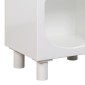 Κομοδίνο Emersi pakoworld MDF σε λευκή απόχρωση 40x32x70εκ