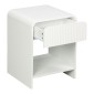 Κομοδίνο Zeplen pakoworld MDF σε λευκή απόχρωση 40x40x53εκ