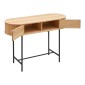 Κονσόλα Zakro pakoworld MDF-μέταλλο σε oak απόχρωση 100x35x75εκ