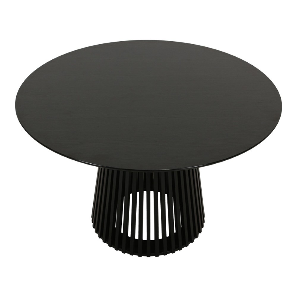 Τραπέζι Domonic pakoworld mdf σε μαύρη απόχρωση Φ120x75εκ