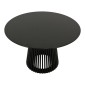 Τραπέζι Domonic pakoworld mdf σε μαύρη απόχρωση Φ120x75εκ