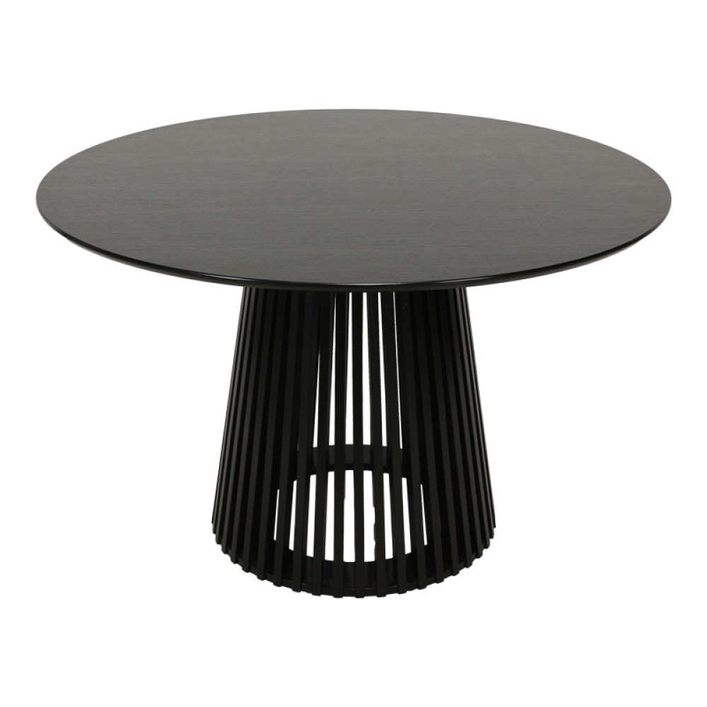 Τραπέζι Domonic pakoworld mdf σε μαύρη απόχρωση Φ120x75εκ